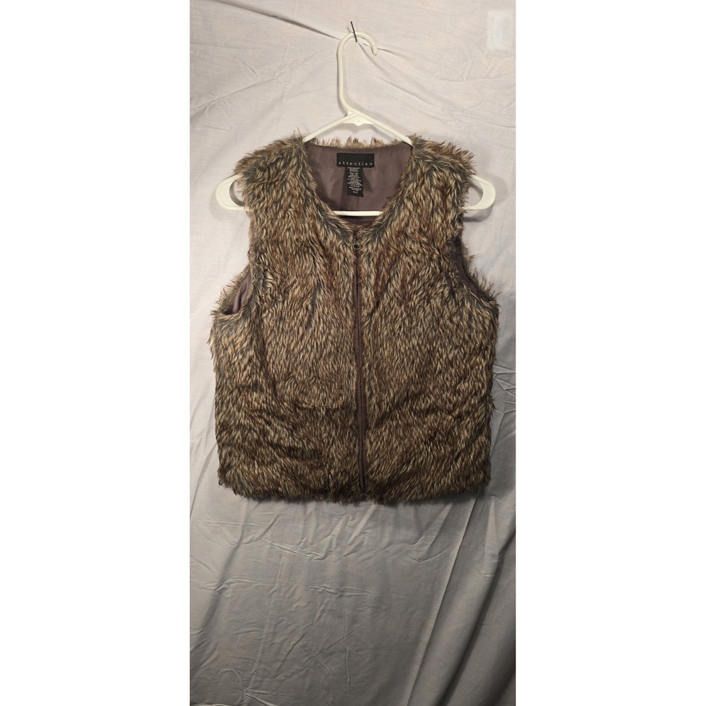 Attention brand faux fur vest Size Small